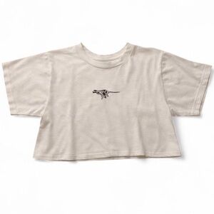 Discontinued “The Ghost Kat” Leopard Logo Crop Top Graphic Tee